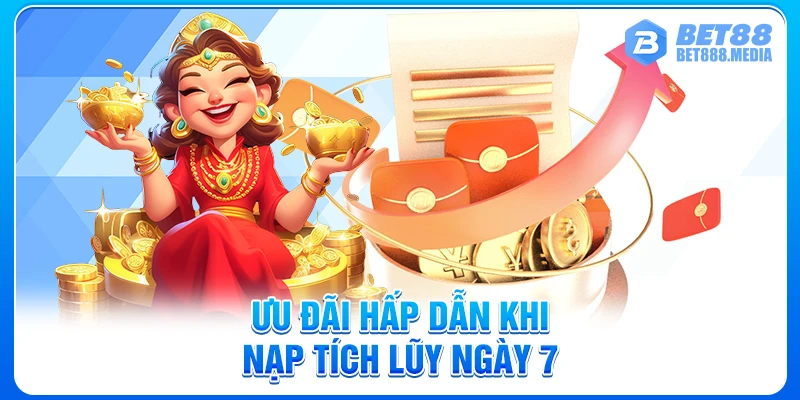 Ưu đãi hấp dẫn khi nạp tích lũy ngày 7